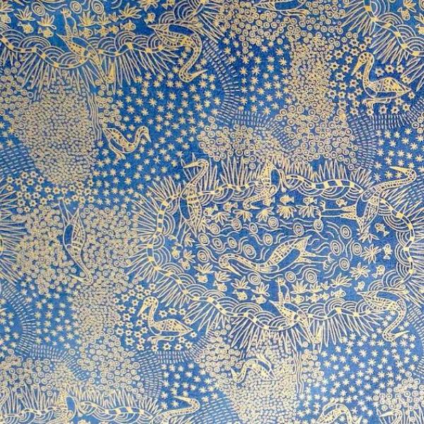 BROLGA LIFE Aborigines Stoff aus Australien